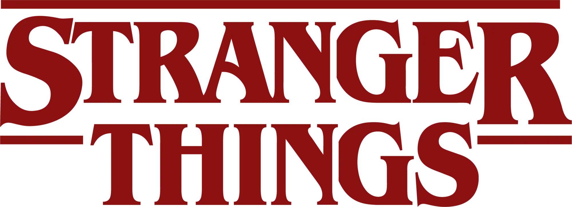 Stranger things logo sticker.