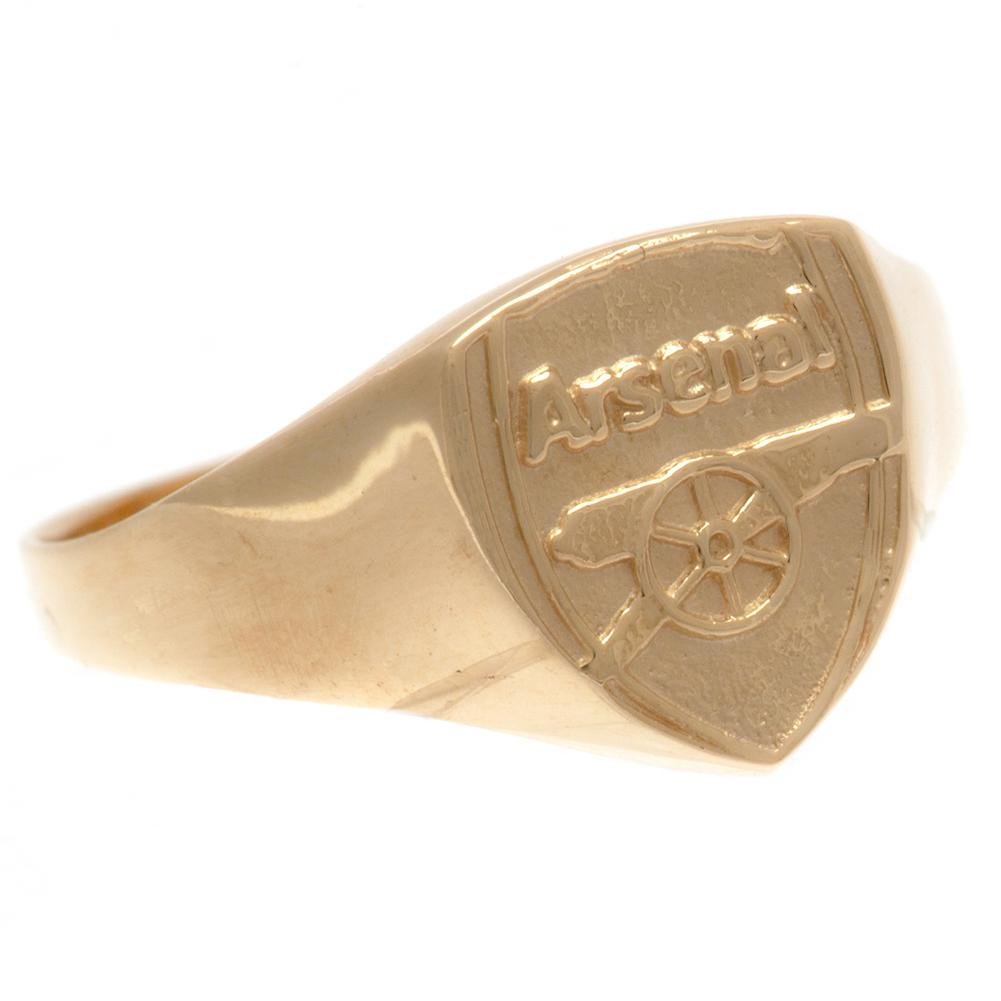 Arsenal FC 9ct Gold Crest Ring Medium - Gift Arch