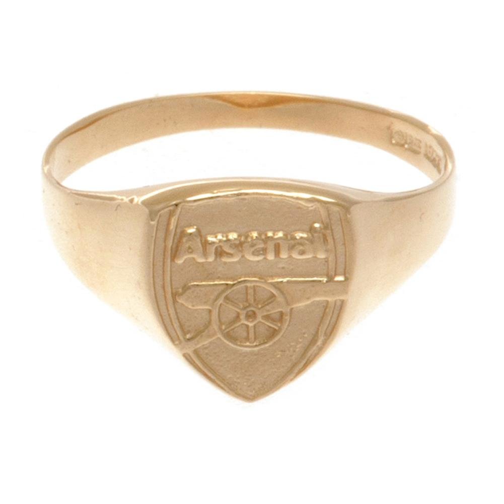Arsenal FC 9ct Gold Crest Ring Medium - Gift Arch