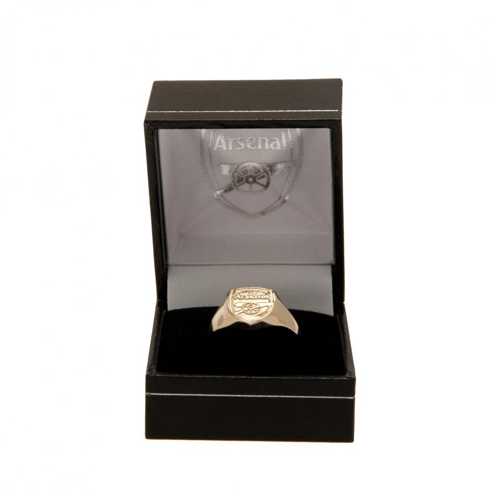 Arsenal FC 9ct Gold Crest Ring Medium - Gift Arch