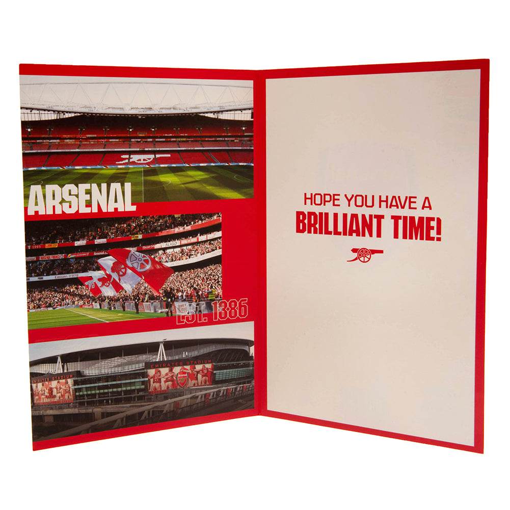 Arsenal FC Birthday Card With Stickers - Gift Arch