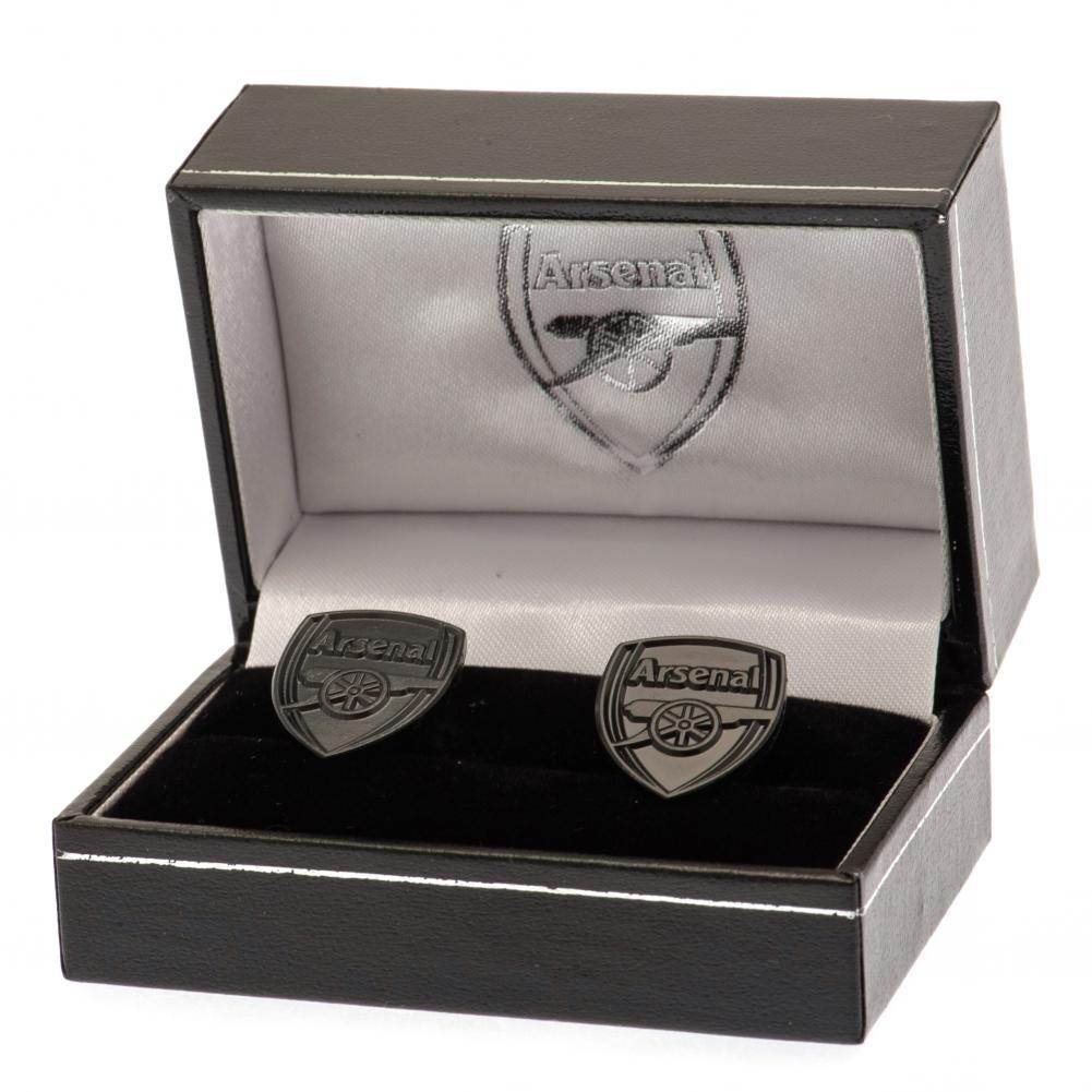 Arsenal FC Black IP Cufflinks - Gift Arch