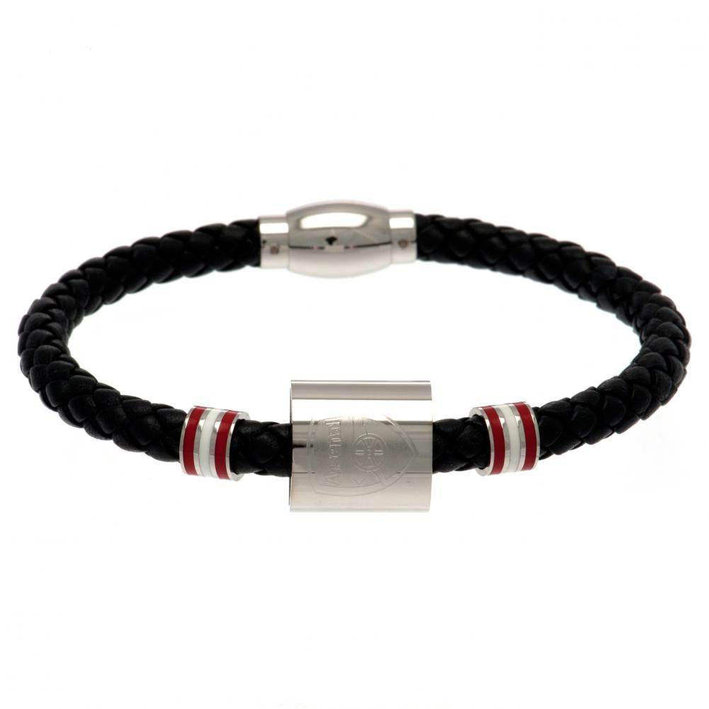 Arsenal FC Colour Ring Leather Bracelet - Gift Arch
