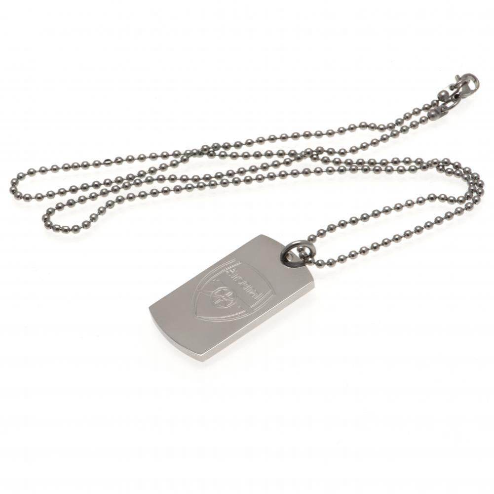 Arsenal FC Engraved Dog Tag & Chain - Gift Arch