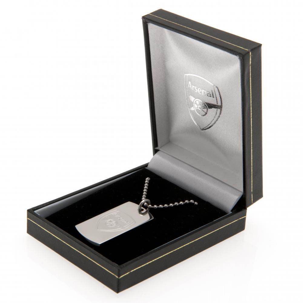 Arsenal FC Engraved Dog Tag & Chain - Gift Arch