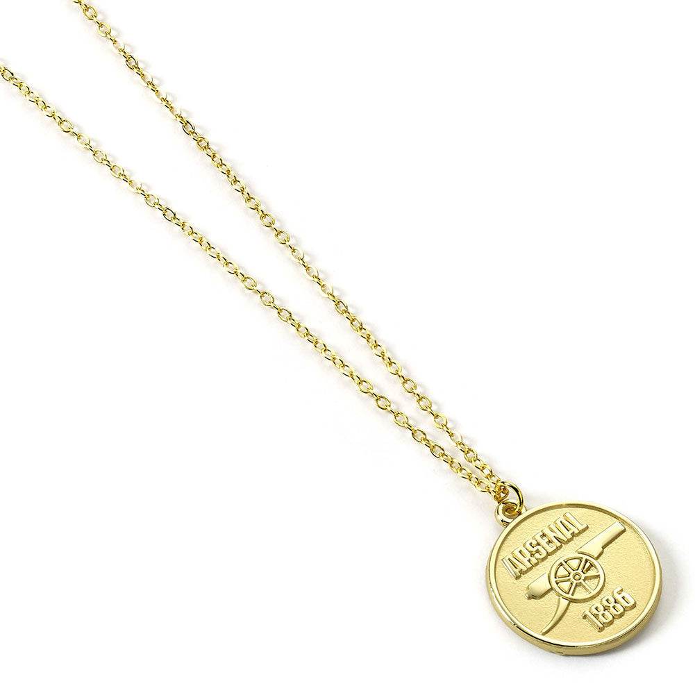 Arsenal FC Gold Finish Crest Necklace - Gift Arch