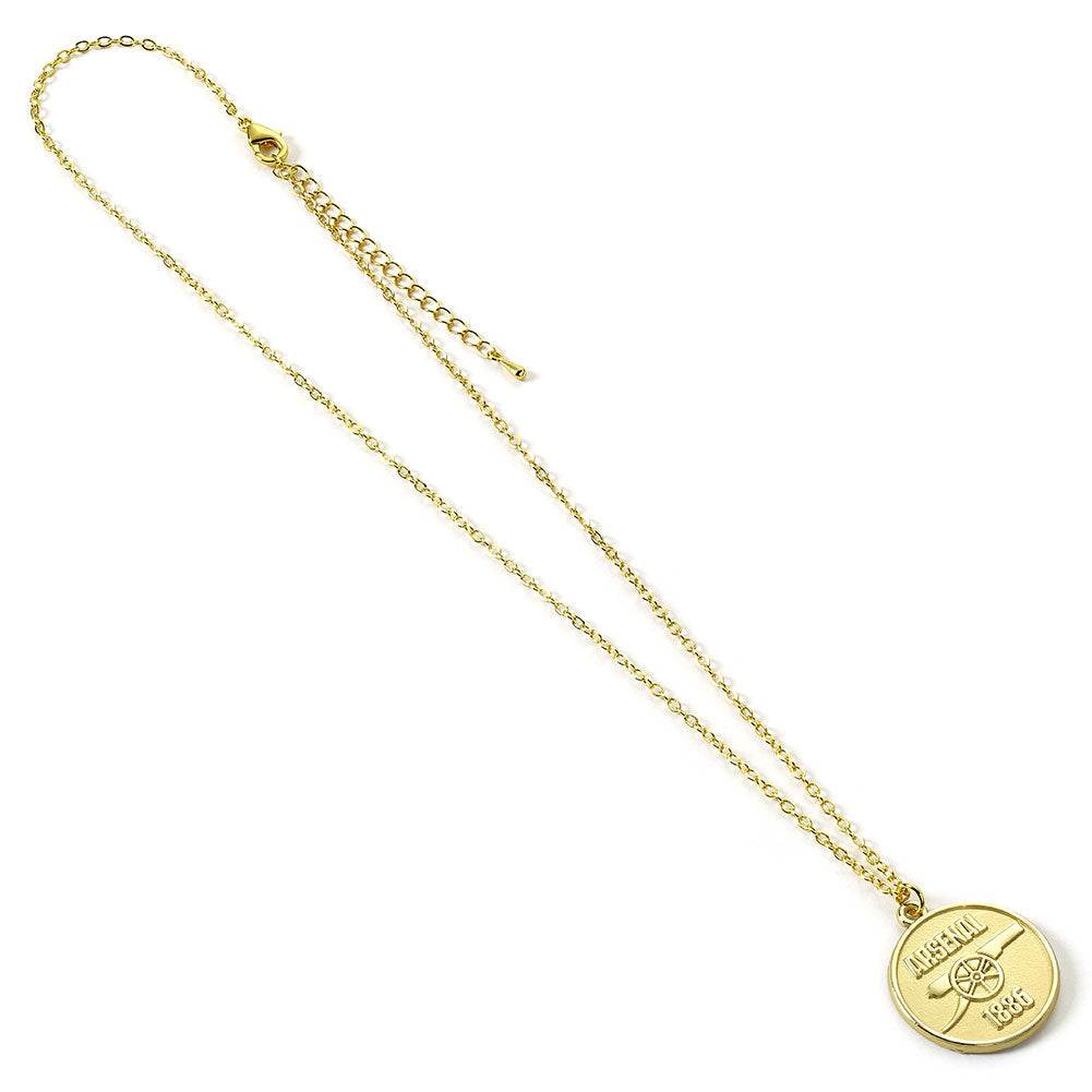 Arsenal FC Gold Finish Crest Necklace - Gift Arch