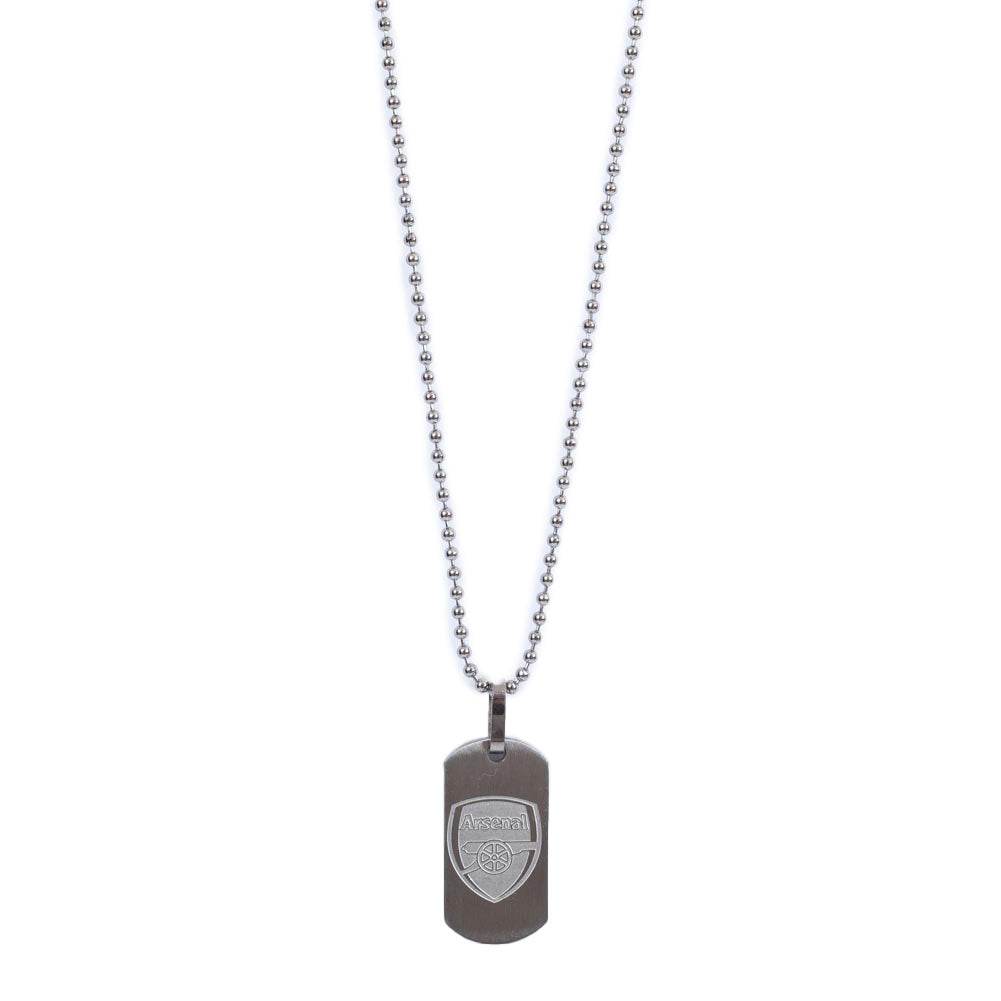 Arsenal FC Matt Finish Dog Tag & Chain - Gift Arch