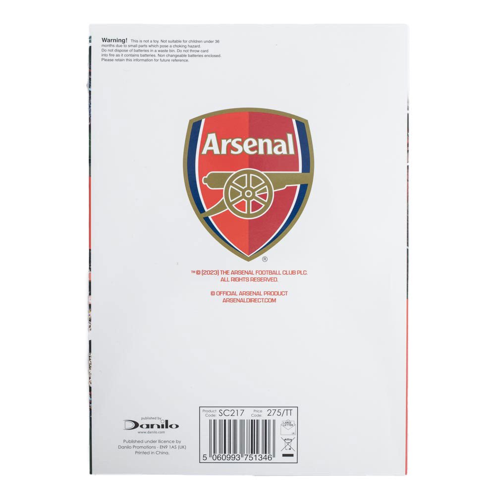 Arsenal FC Musical Birthday Card - Gift Arch