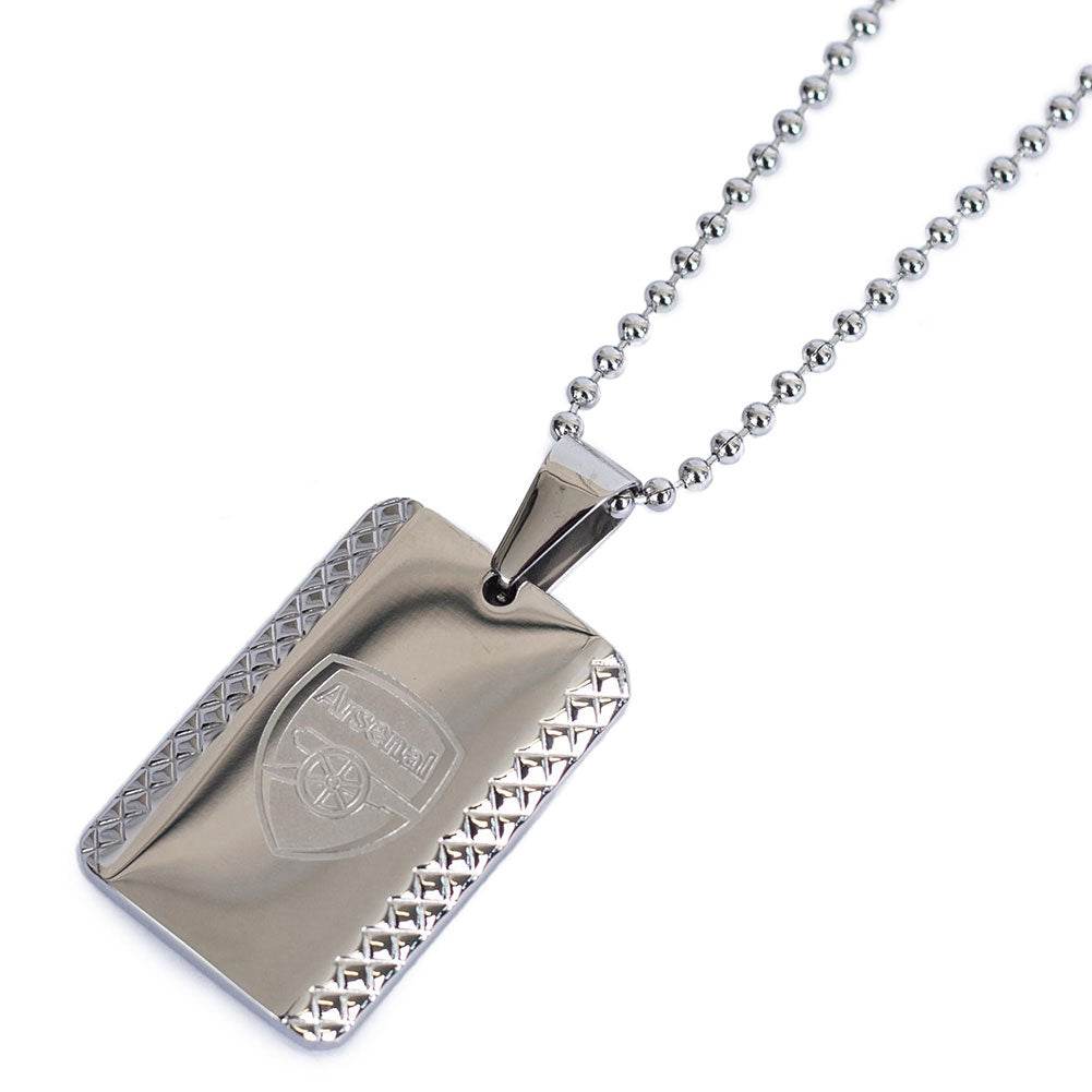 Arsenal FC Patterned Dog Tag & Chain - Gift Arch