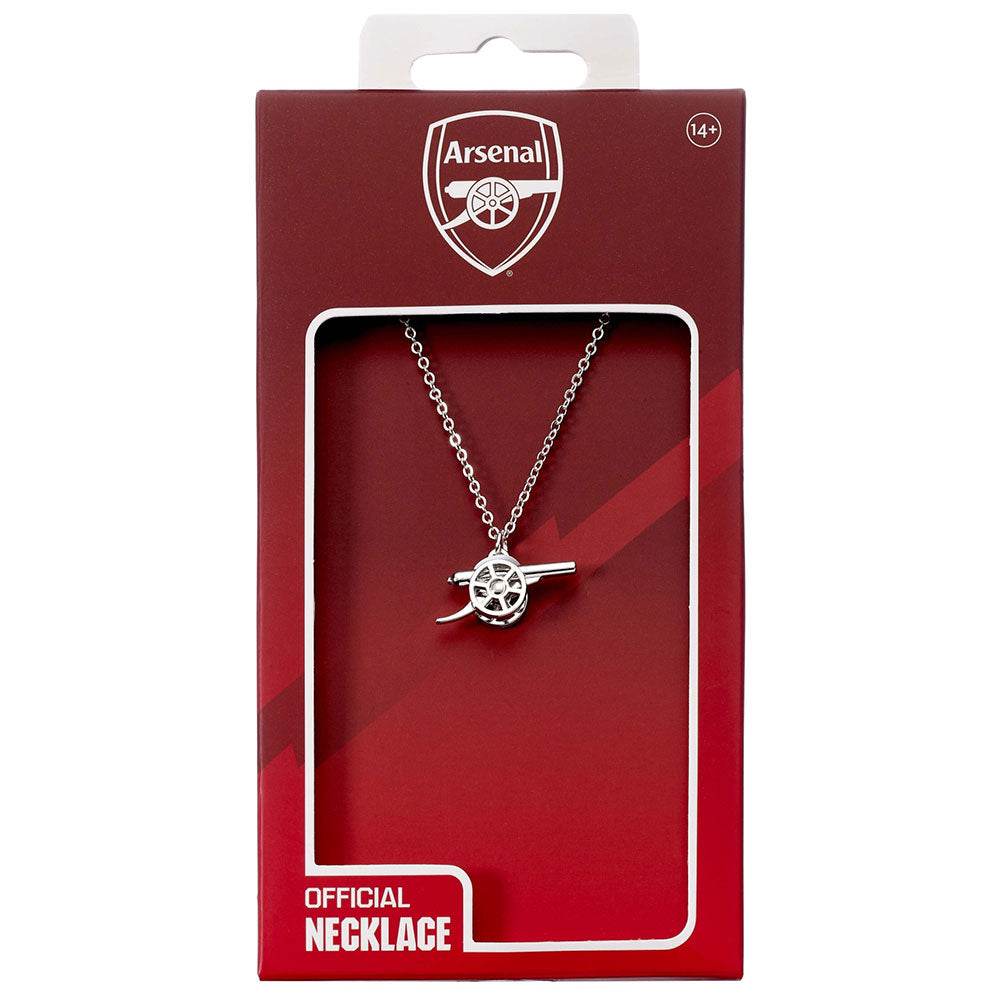 Arsenal FC Silver Finish Cannon Necklace - Gift Arch