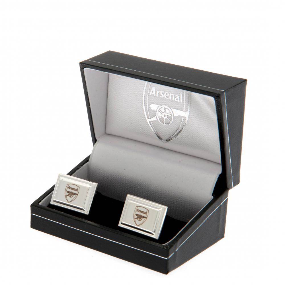 Arsenal FC Silver Plated Cufflinks - Gift Arch