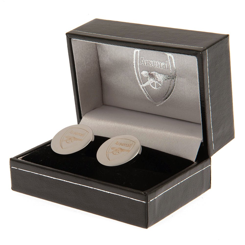 Arsenal FC Stainless Steel Round Cufflinks - Gift Arch