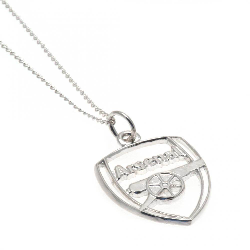 Arsenal FC Sterling Silver Pendant & Chain CR - Gift Arch