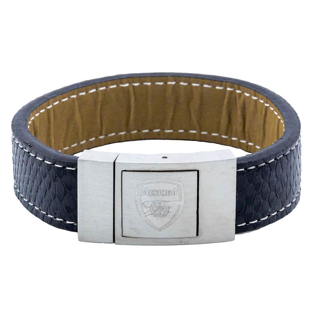 Arsenal FC Stitched Leather Bracelet - Gift Arch