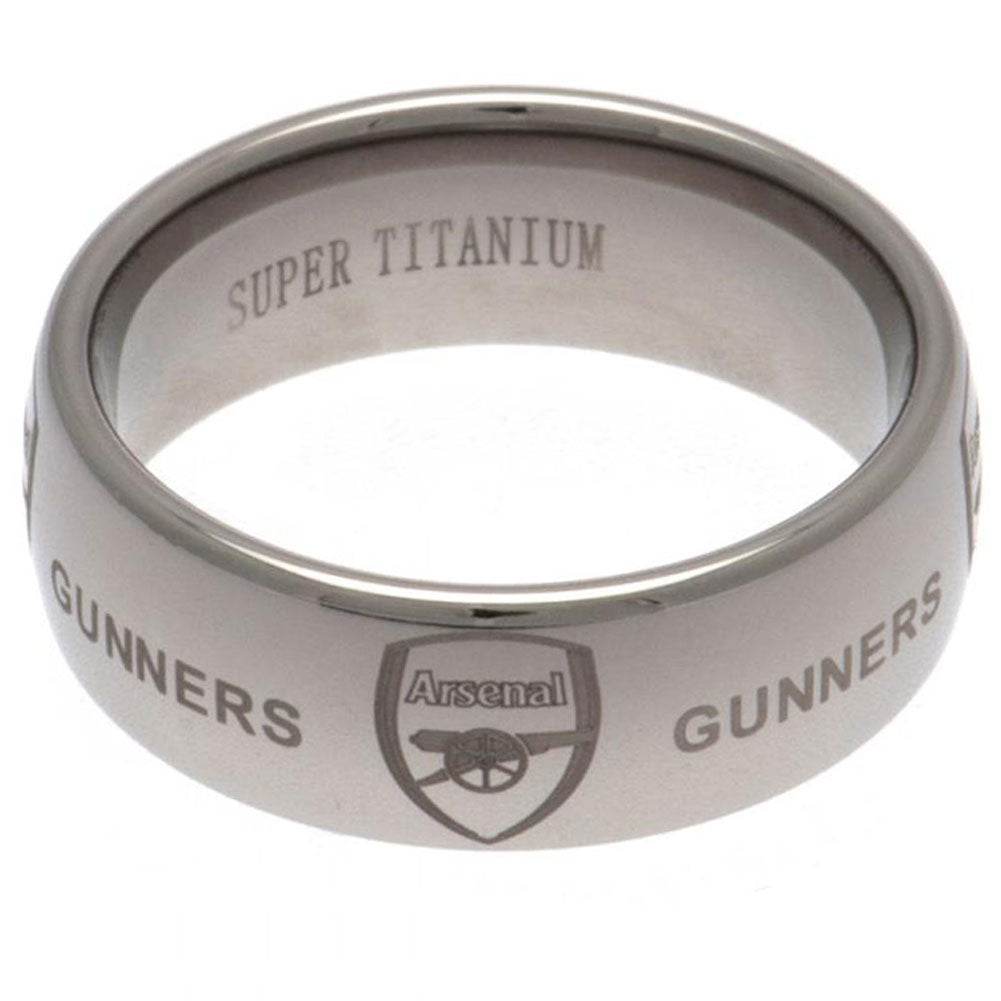 Arsenal FC Super Titanium Ring Medium - Gift Arch