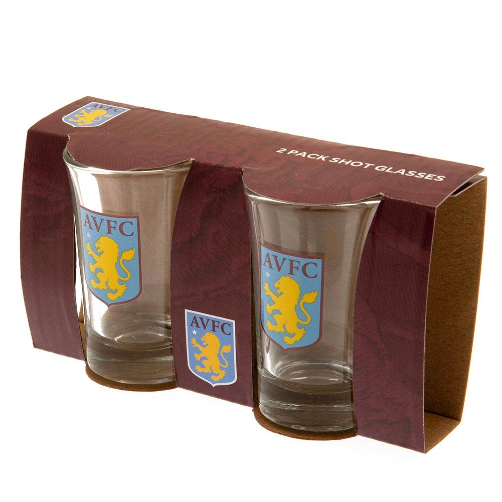 Aston Villa FC 2pk Shot Glass Set - Gift Arch