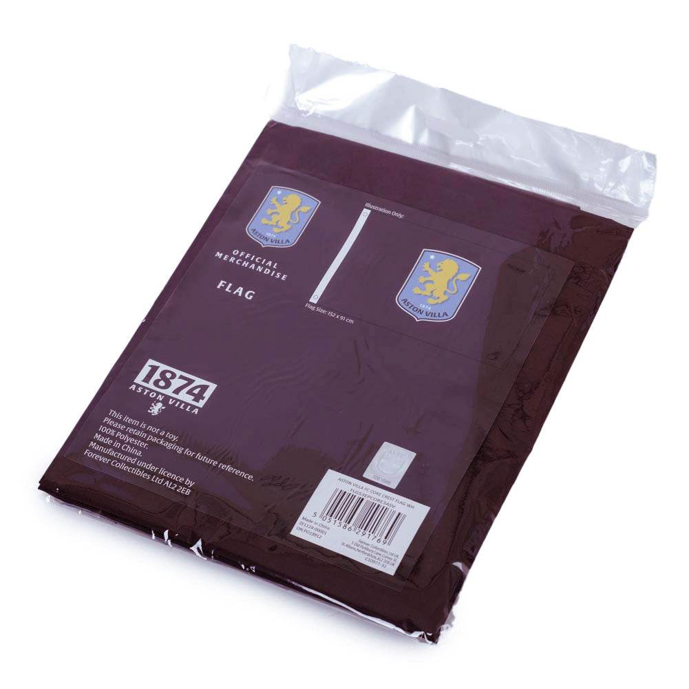 Aston Villa FC Core Crest Flag - Gift Arch