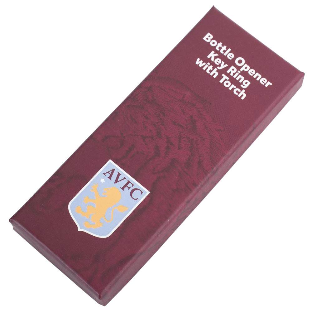 Aston Villa FC Keyring Torch Bottle Opener - Gift Arch