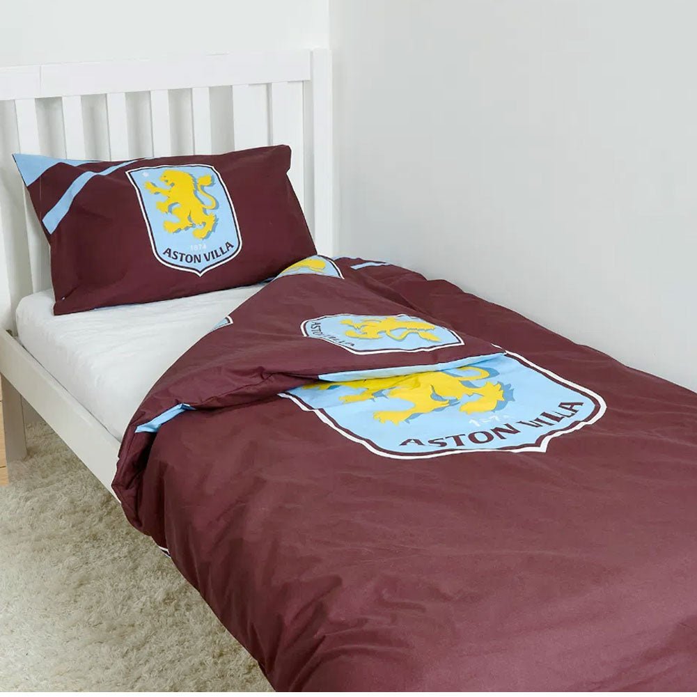 Aston Villa FC Single Duvet Set - Gift Arch