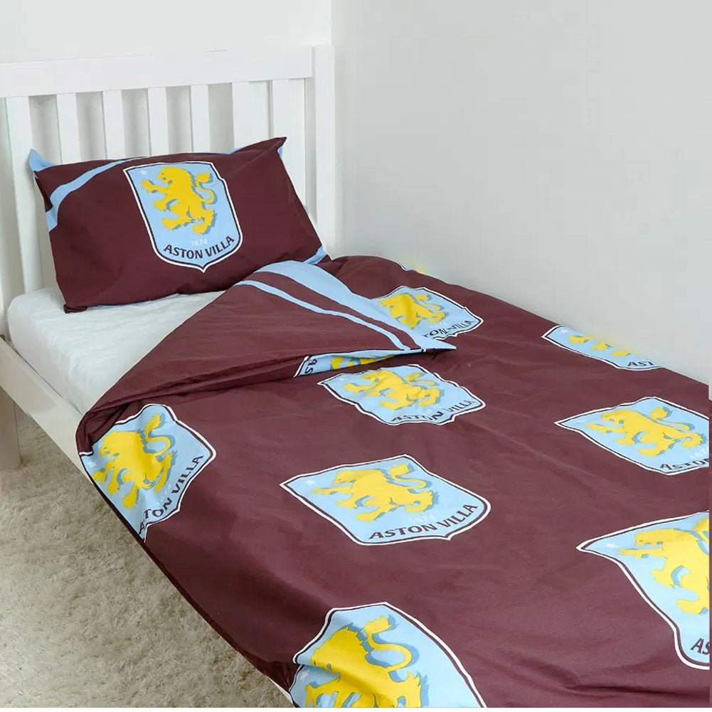 Aston Villa FC Single Duvet Set - Gift Arch