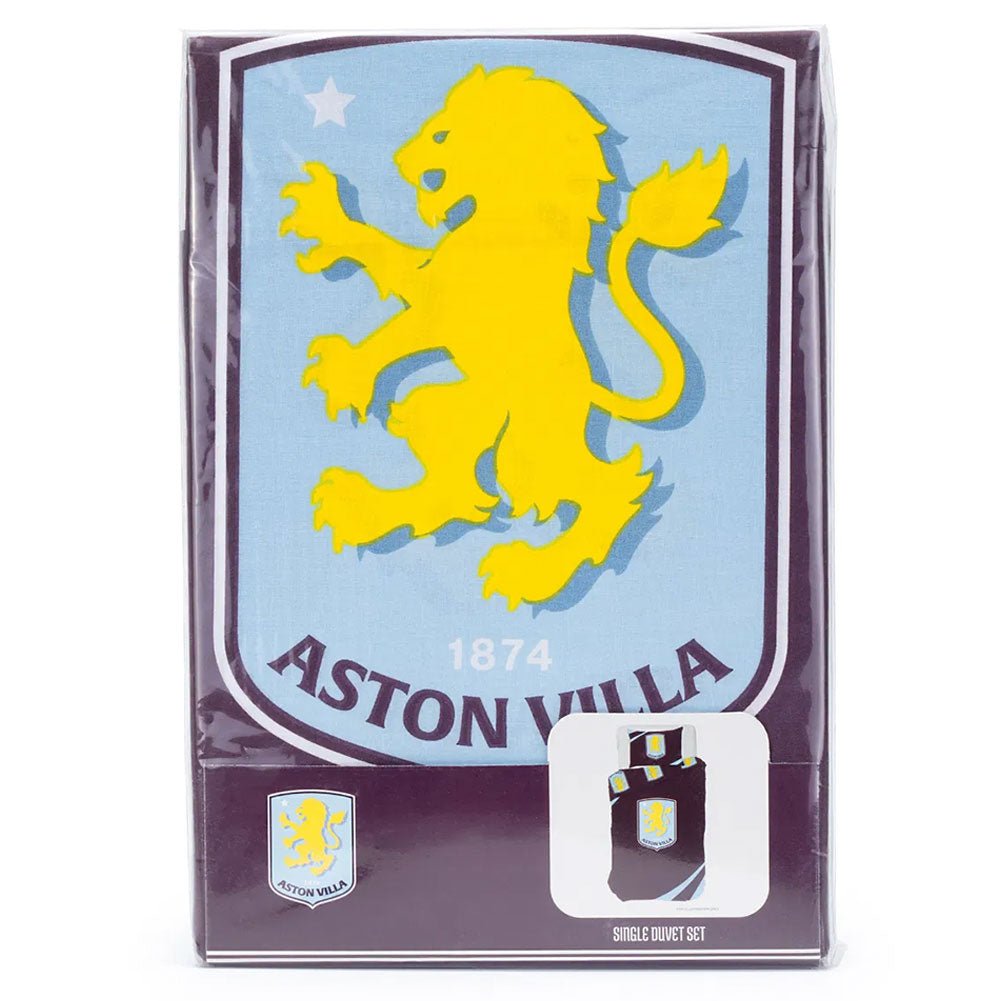 Aston Villa FC Single Duvet Set - Gift Arch