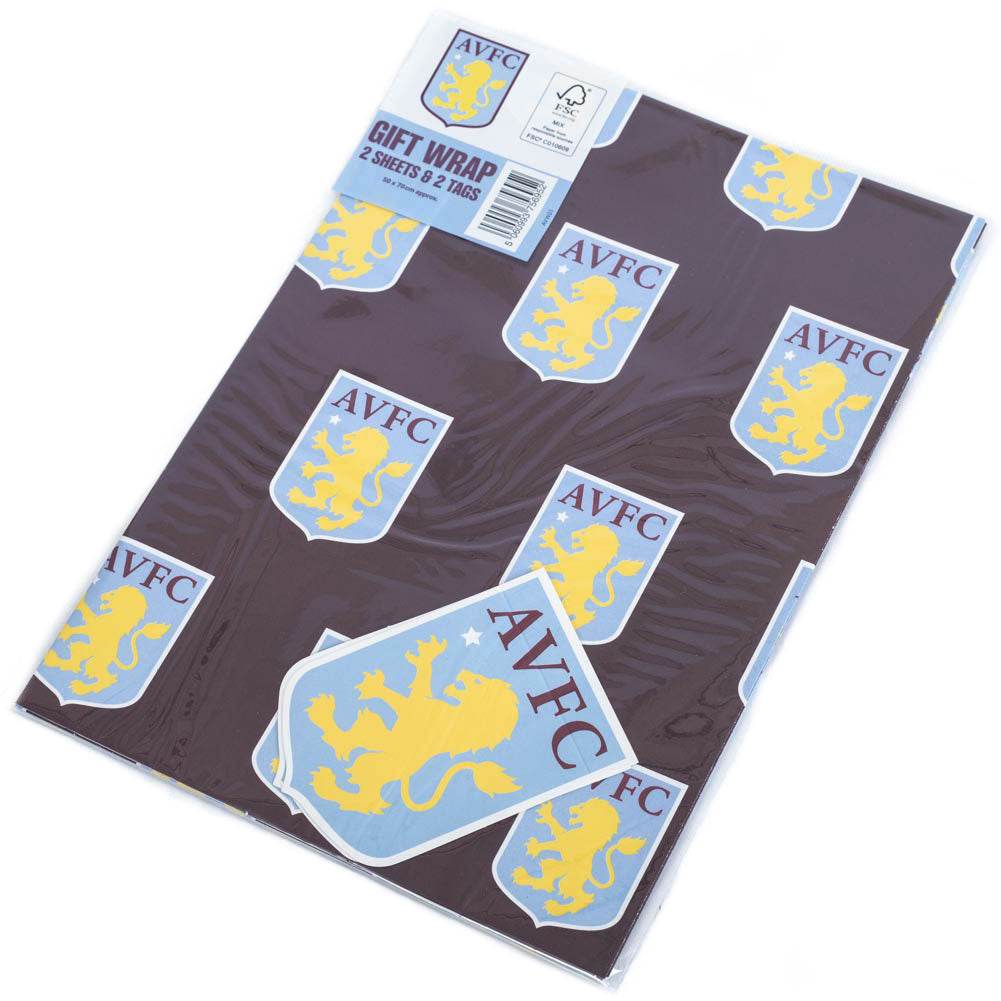 Aston Villa FC Text Gift Wrap - Gift Arch