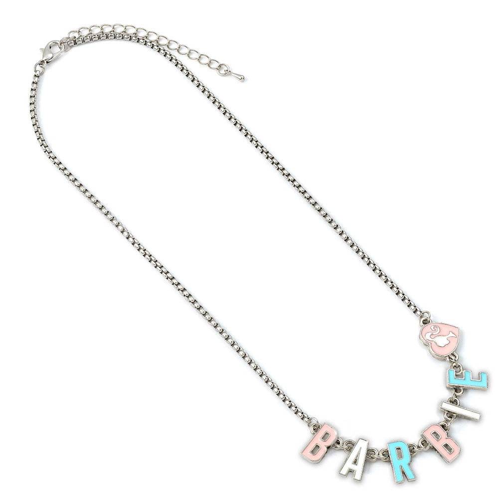 Barbie Silver Plated Enamel Letter Necklace - Gift Arch