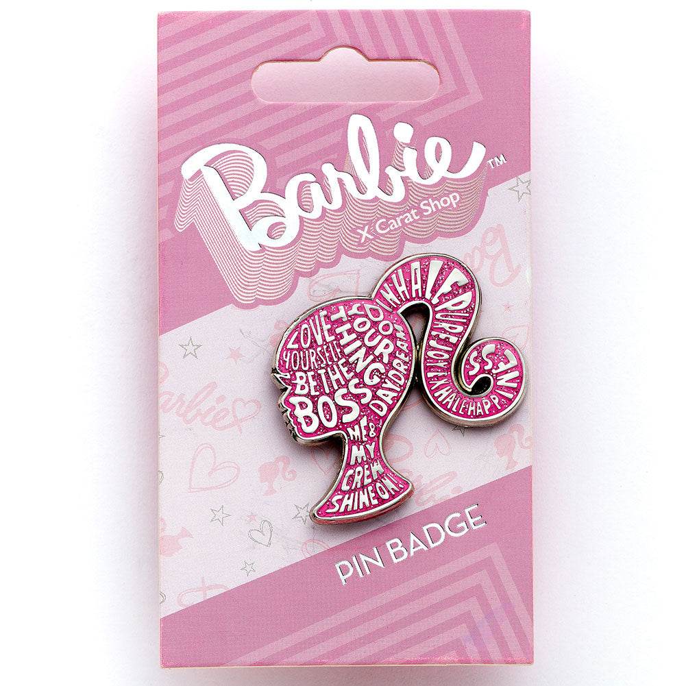Barbie Sparkly Silhouette Pin Badge - Gift Arch