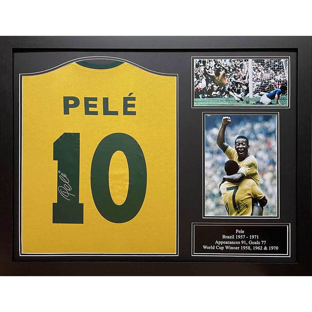 Brasil 1970 Pele Signed Shirt (Framed) - Gift Arch