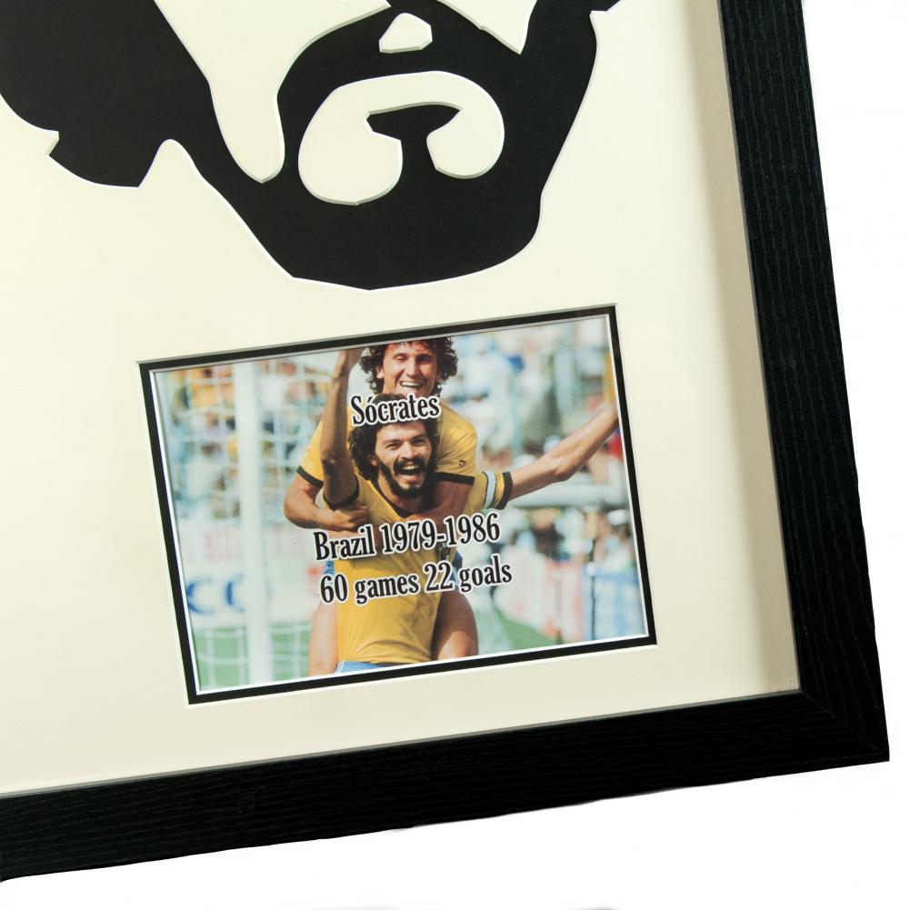 Brasil Socrates Signed Shirt Silhouette - Gift Arch