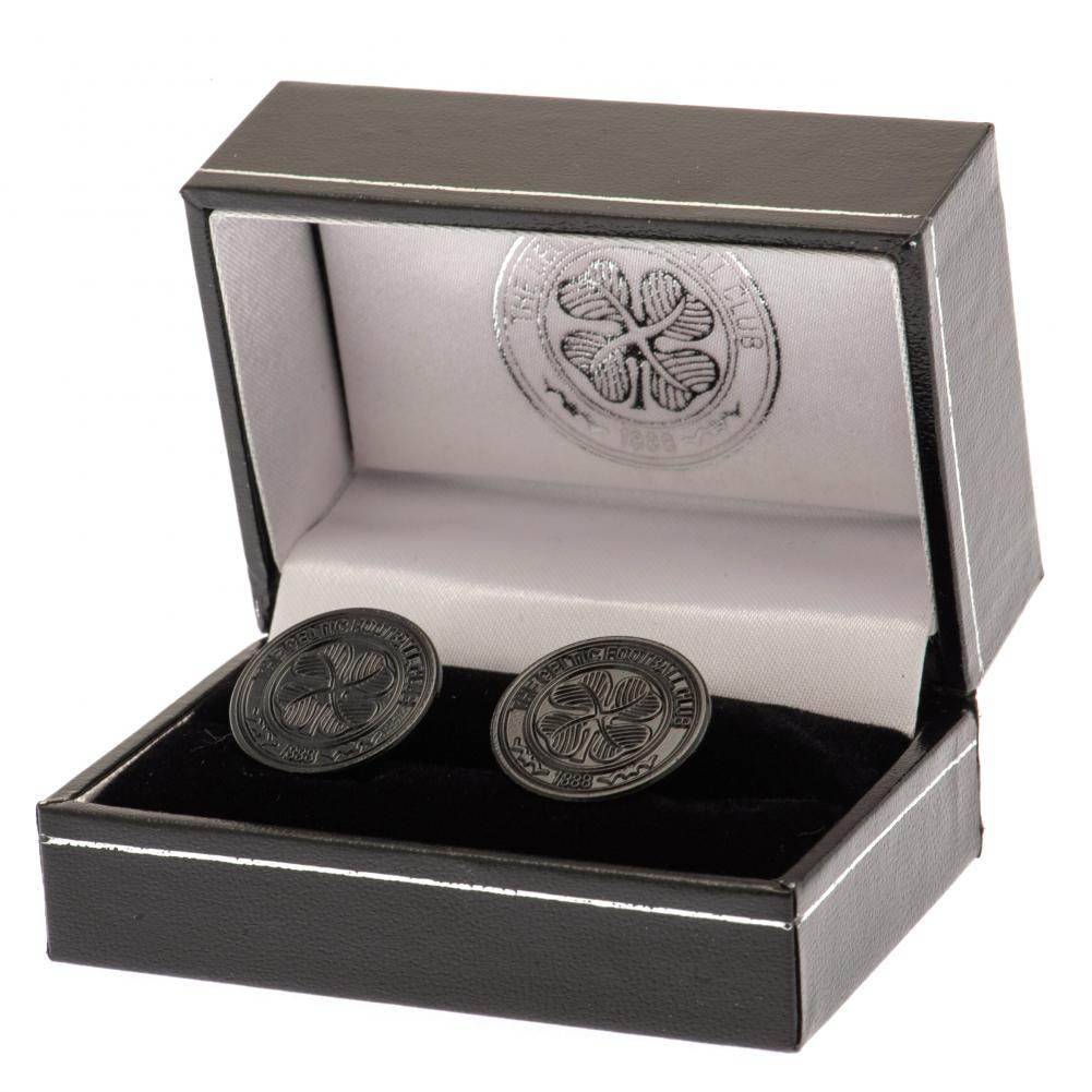 Celtic FC Black IP Cufflinks - Gift Arch