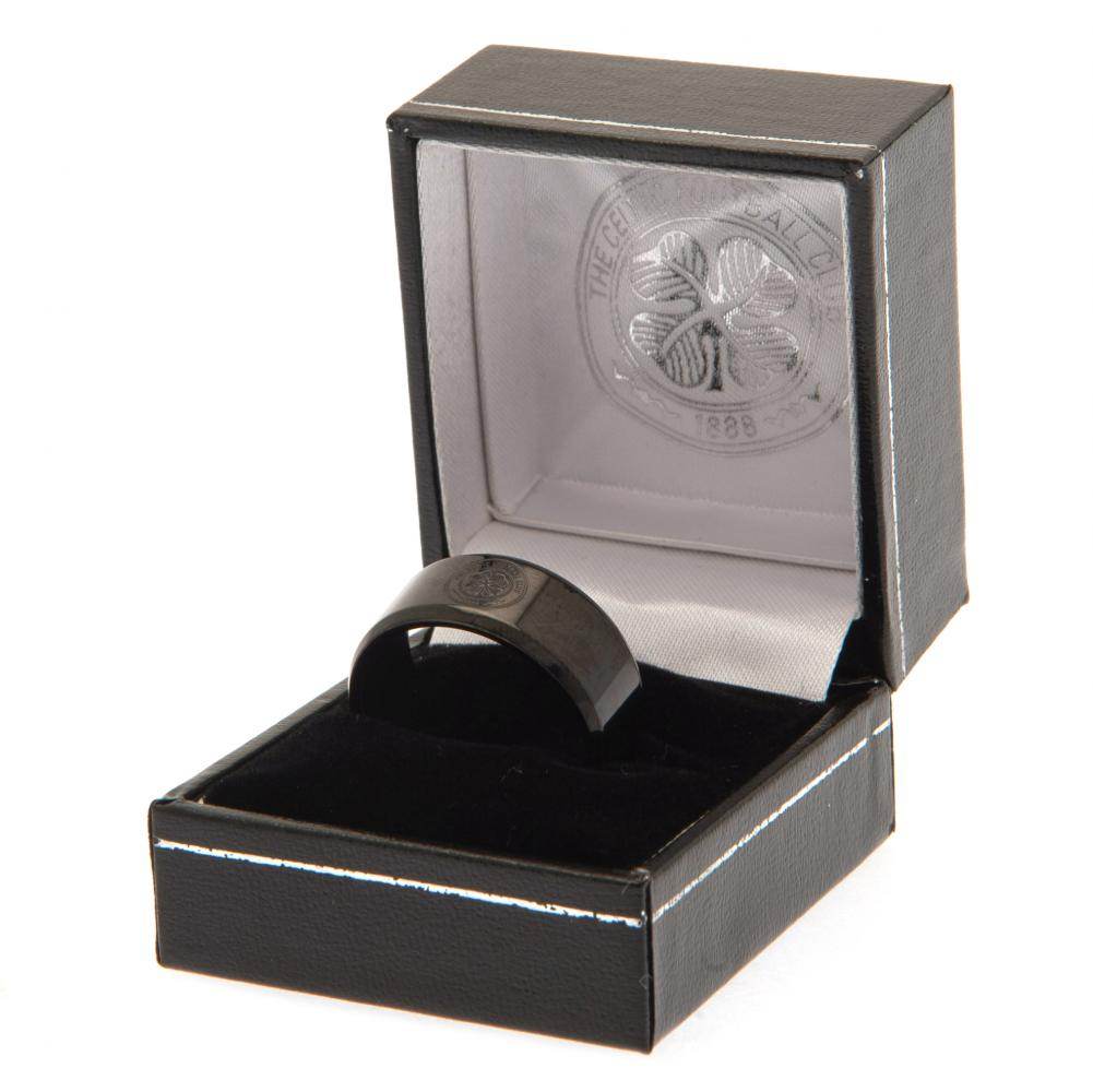 Celtic FC Black IP Ring Large - Gift Arch