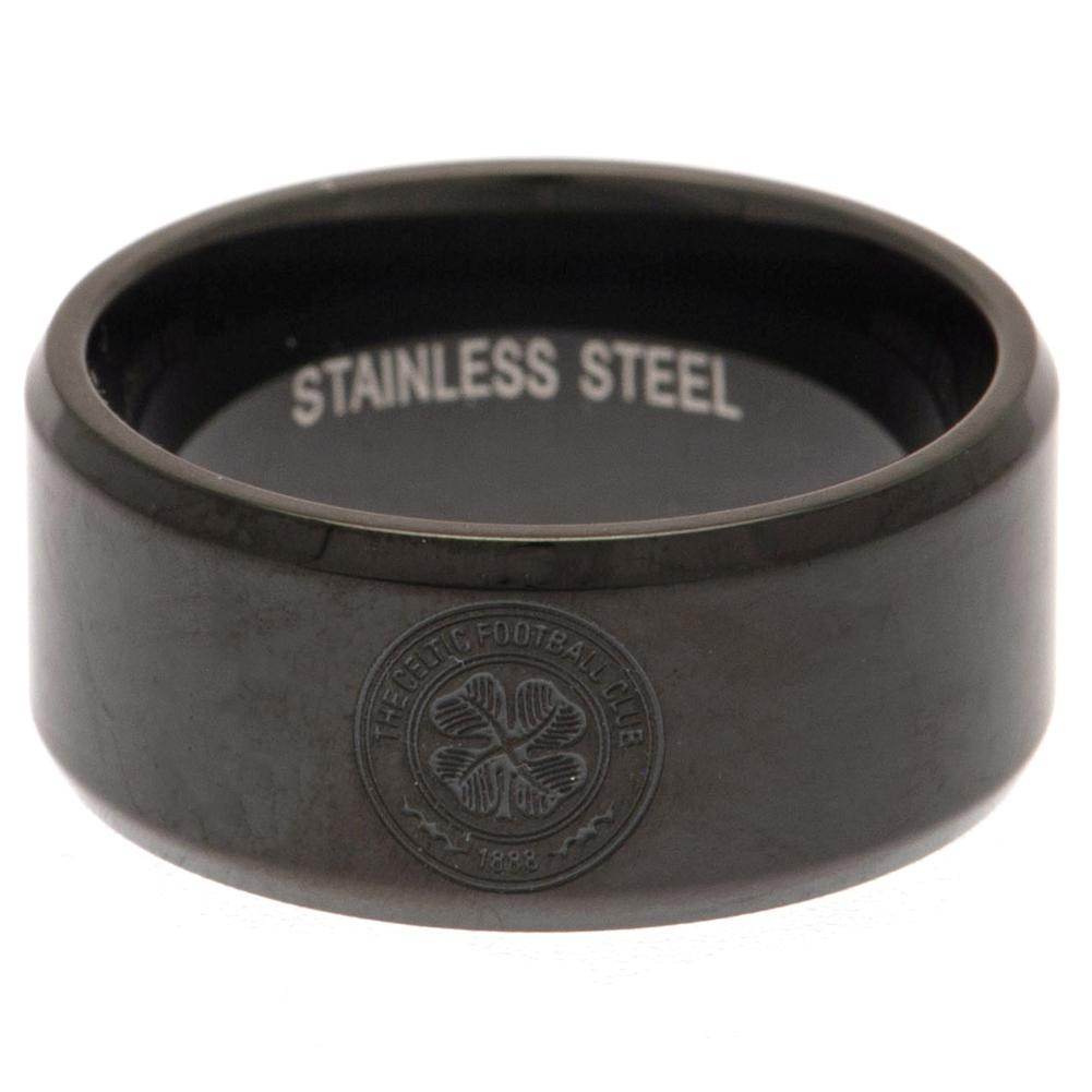 Celtic FC Black IP Ring Medium - Gift Arch