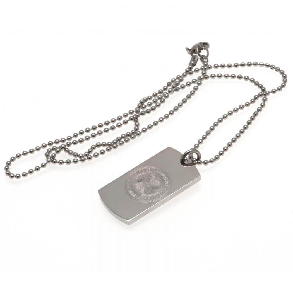 Celtic FC Engraved Dog Tag & Chain - Gift Arch