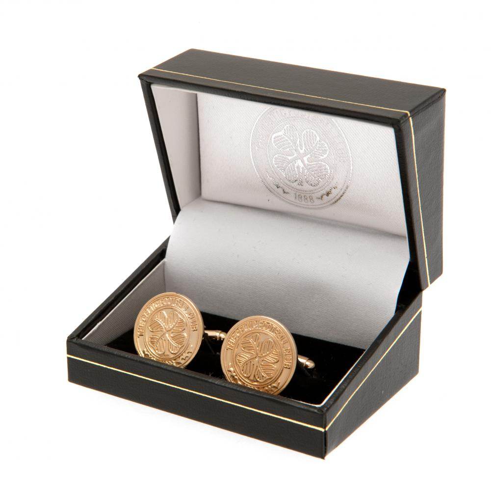 Celtic FC Gold Plated Cufflinks - Gift Arch