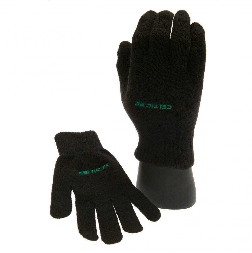 Celtic FC Knitted Gloves Junior - Gift Arch