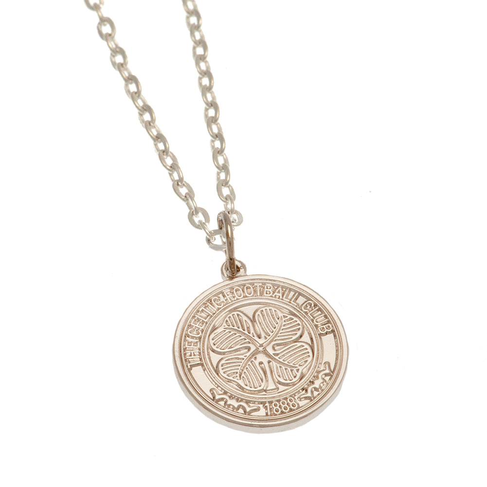 Celtic FC Silver Plated Pendant & Chain - Gift Arch