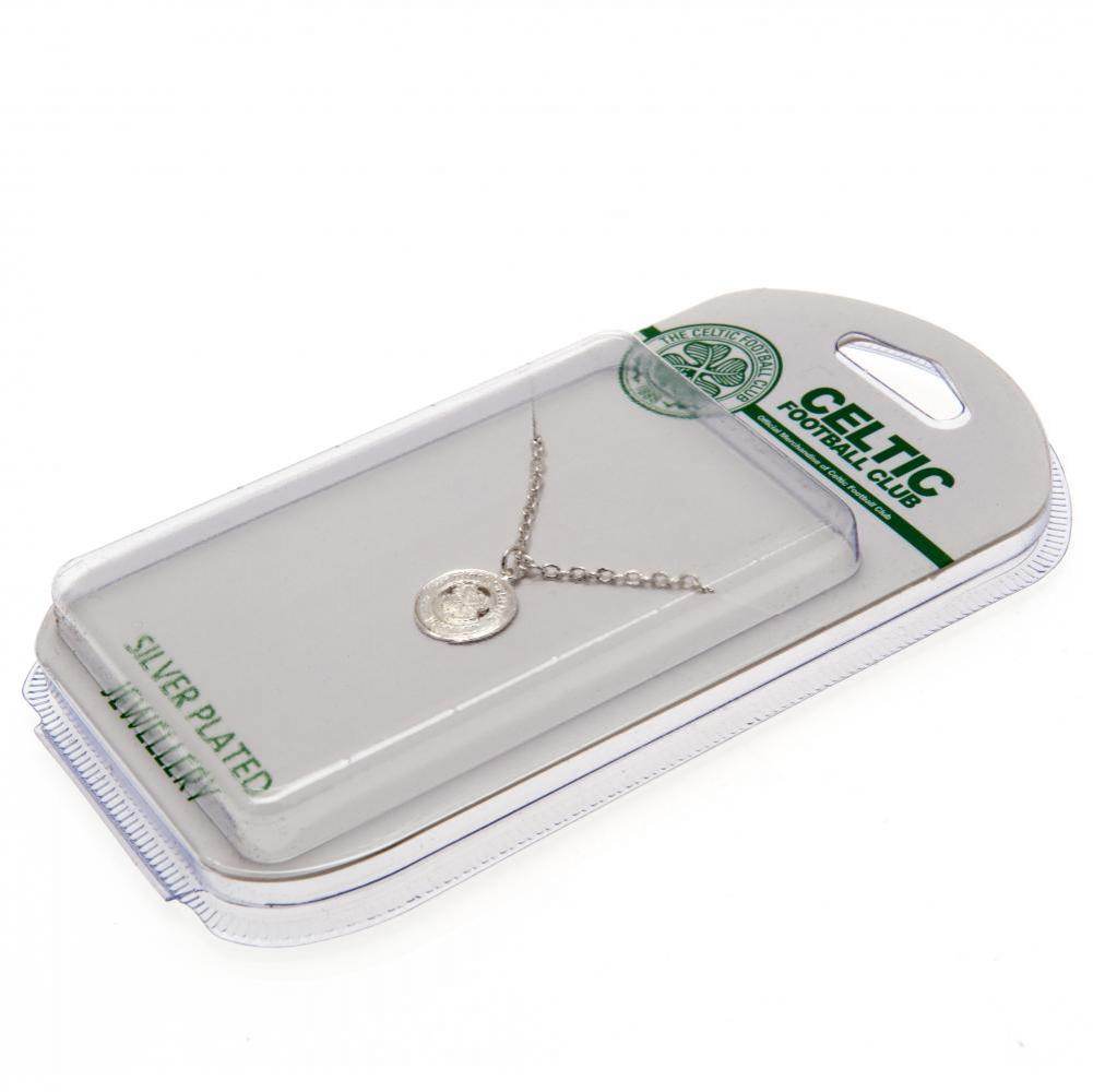 Celtic FC Silver Plated Pendant & Chain - Gift Arch