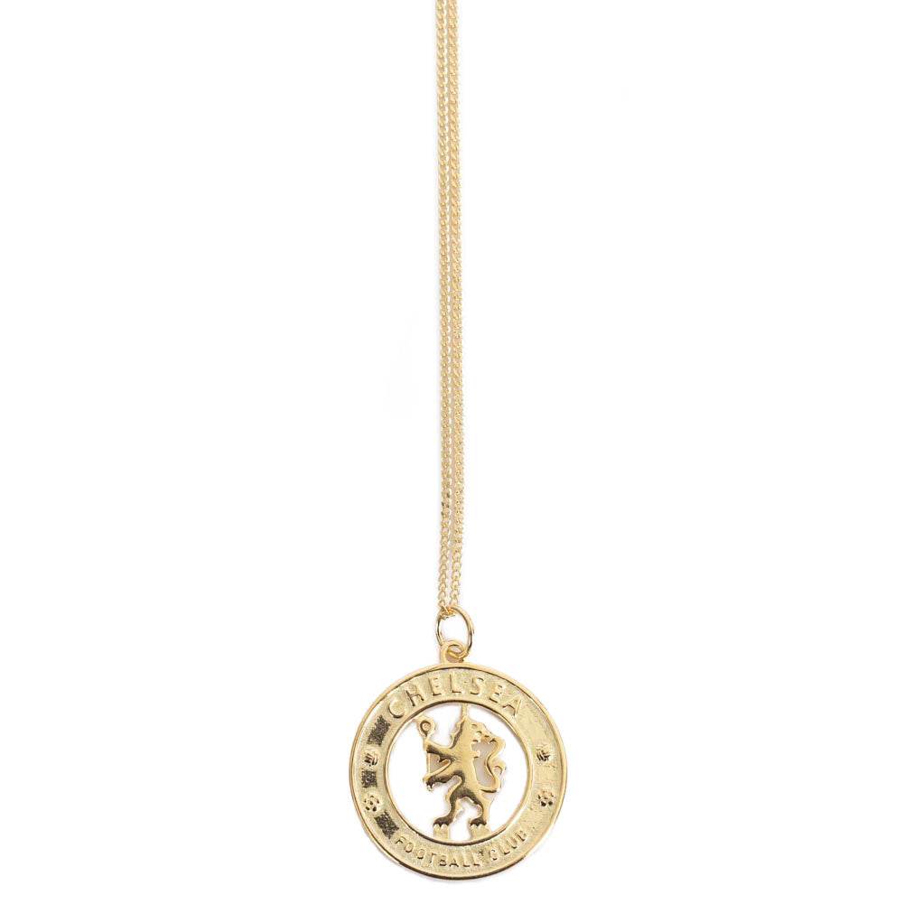Chelsea FC 18ct Gold Plated on Silver Pendant & Chain - Gift Arch