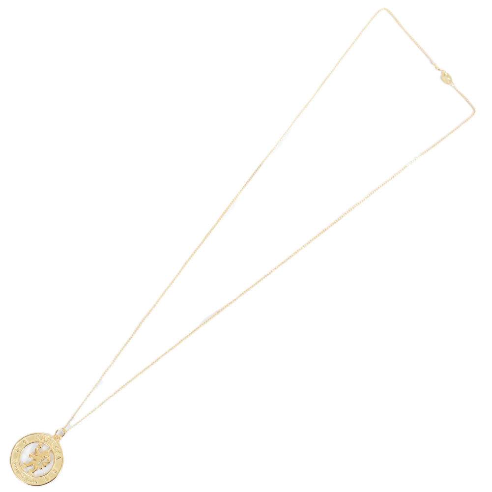Chelsea FC 18ct Gold Plated on Silver Pendant & Chain - Gift Arch