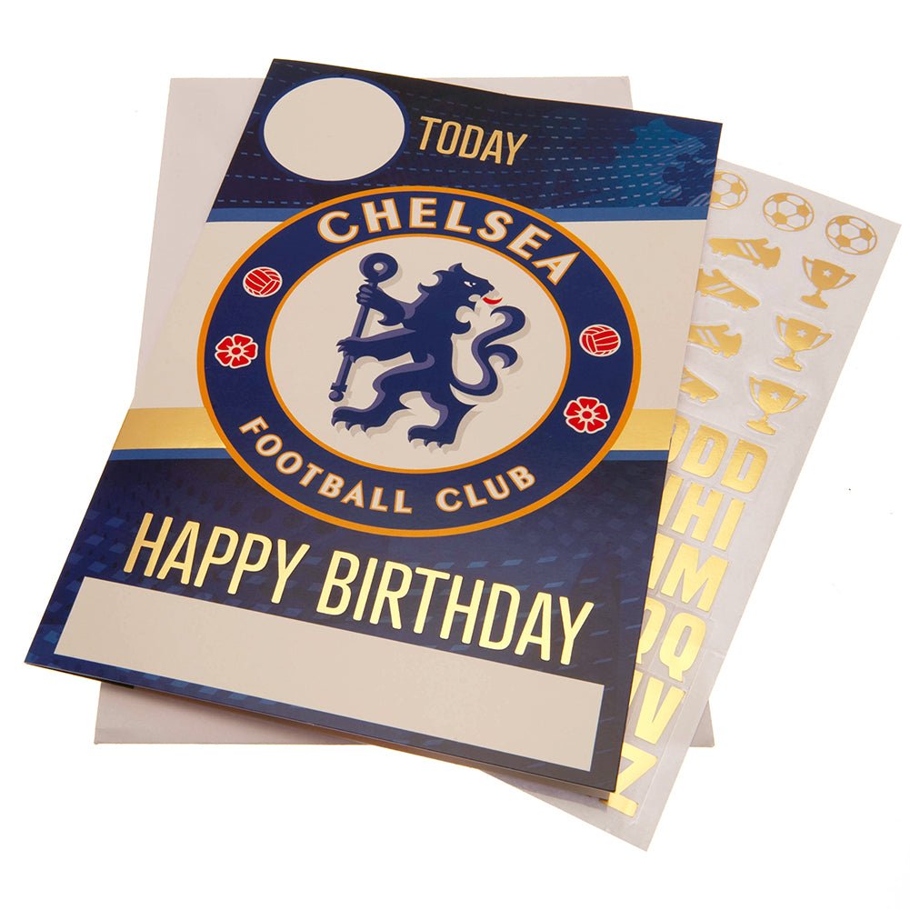 Chelsea FC Birthday Card With Stickers - Gift Arch