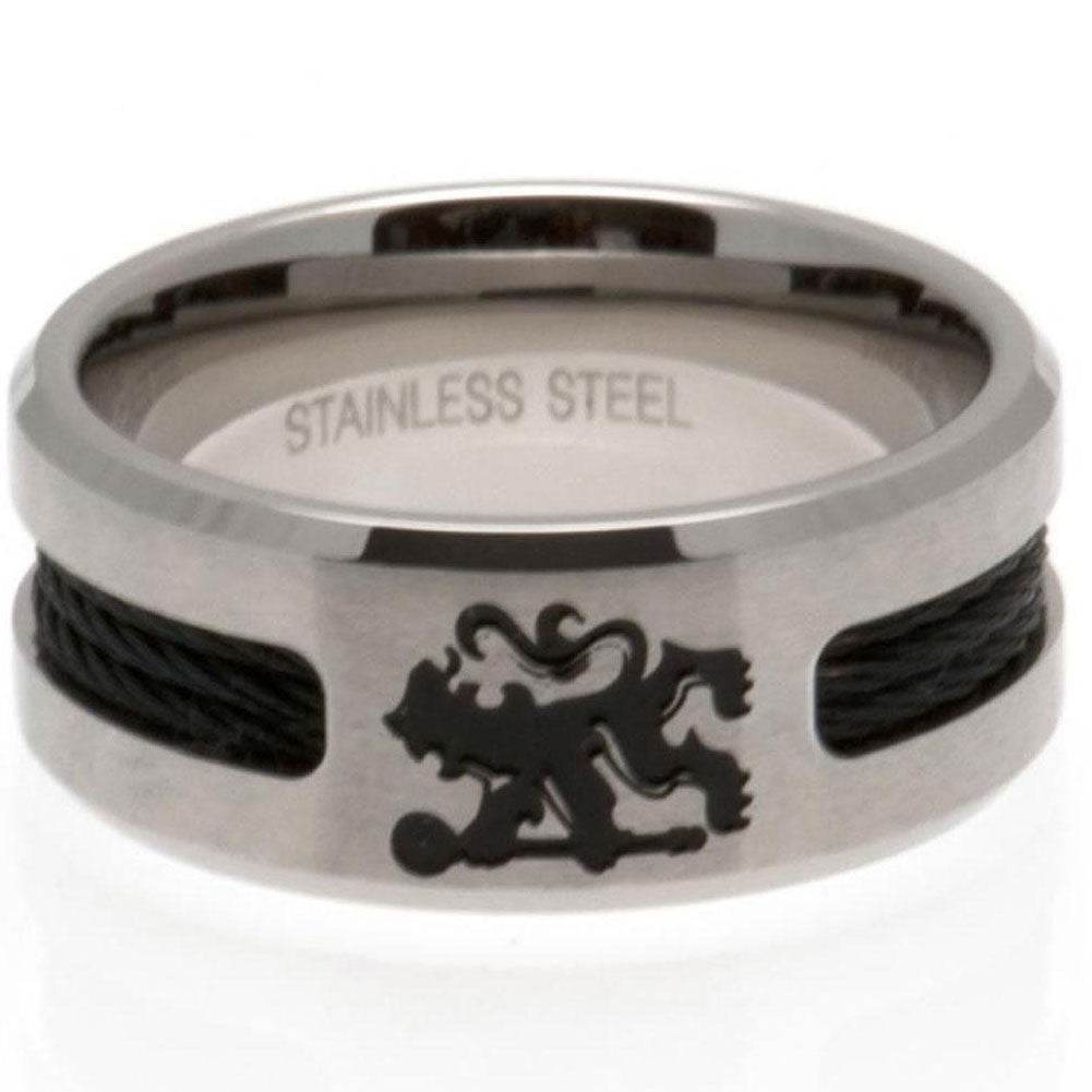 Chelsea FC Black Inlay Ring Medium - Gift Arch