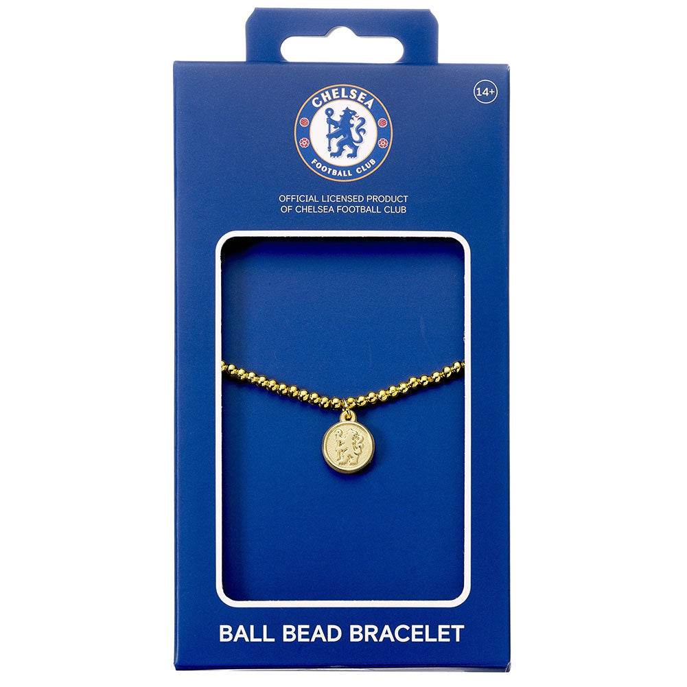 Chelsea FC Gold Finish Bead Bracelet - Gift Arch