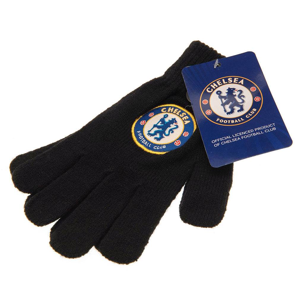 Chelsea FC Knitted Gloves Junior - Gift Arch