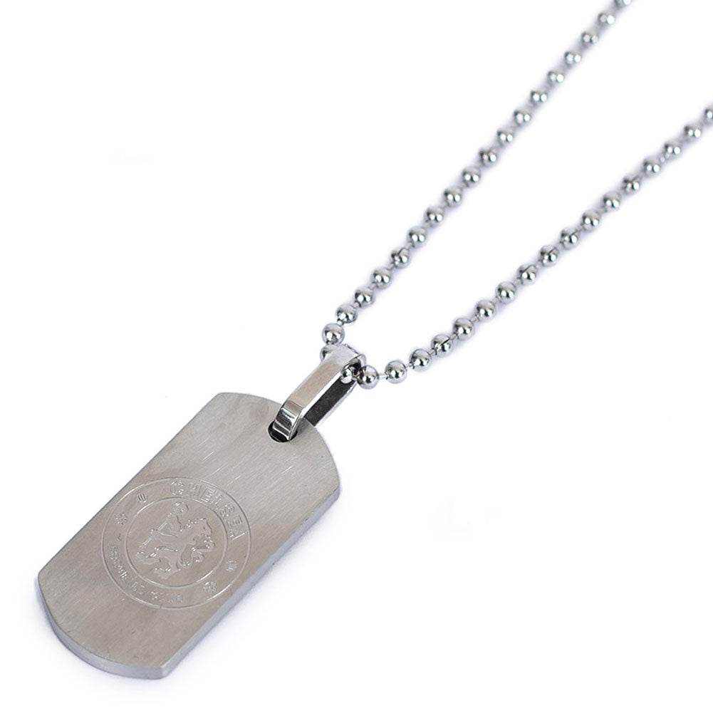 Chelsea FC Matt Finish Dog Tag & Chain - Gift Arch