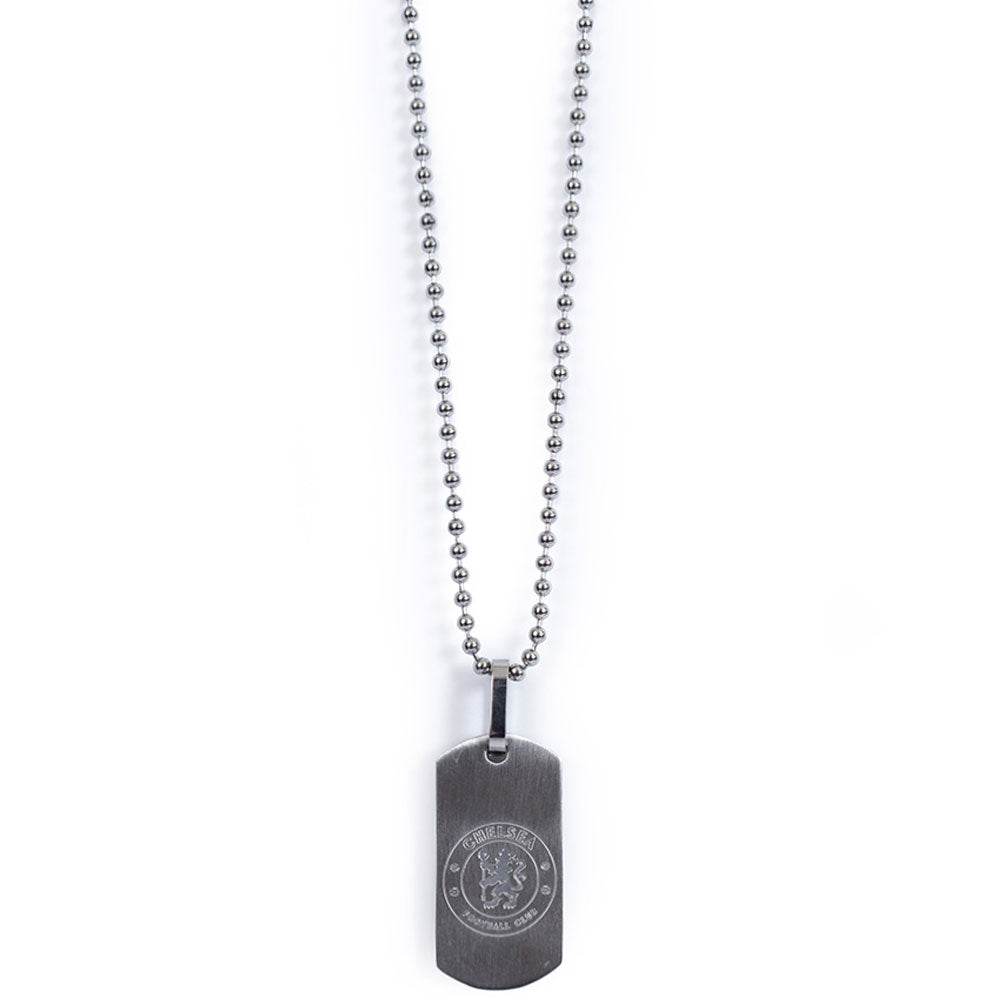 Chelsea FC Matt Finish Dog Tag & Chain - Gift Arch