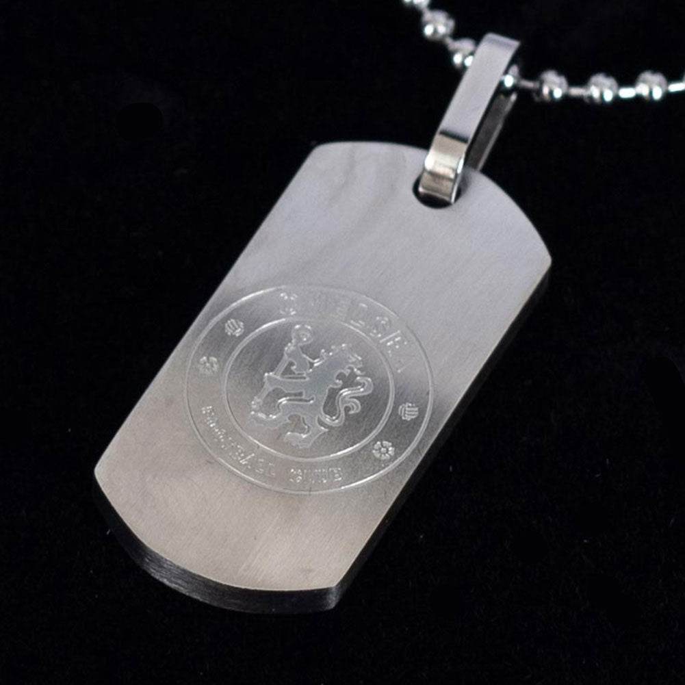 Chelsea FC Matt Finish Dog Tag & Chain - Gift Arch