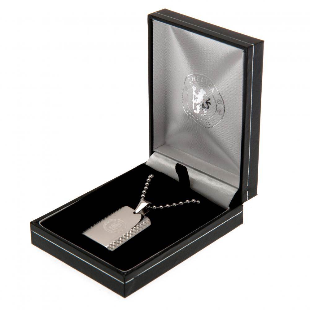 Chelsea FC Patterned Dog Tag & Chain - Gift Arch