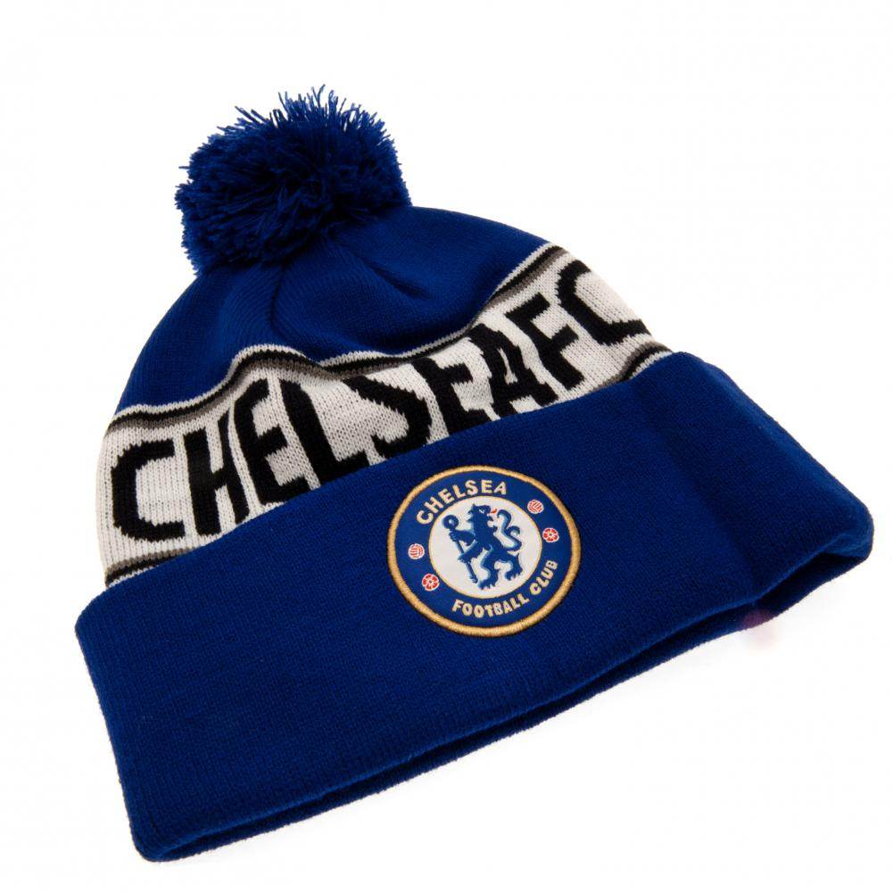 Chelsea FC Royal Text Ski Hat - Gift Arch